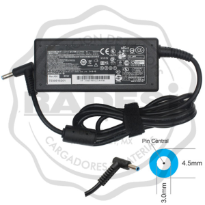 Cargador para laptop HP azul 45